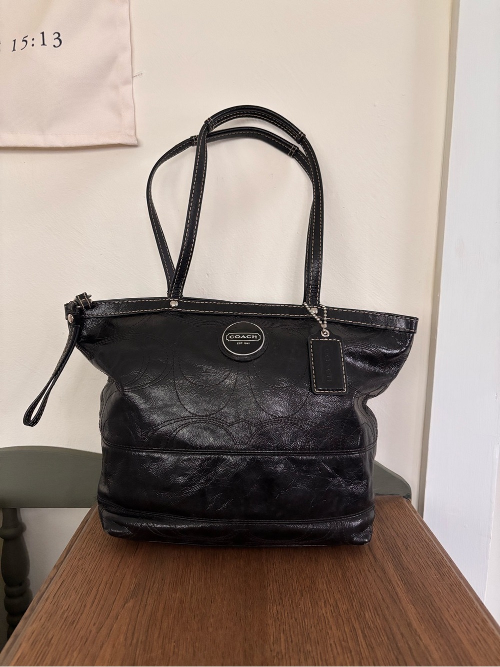Coach | Black Leather Signature Purse